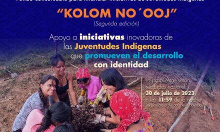 Convocatoria:Fondo concursable KOLOM NO´OOJ para financiar iniciativas de Juventudes Indígenas